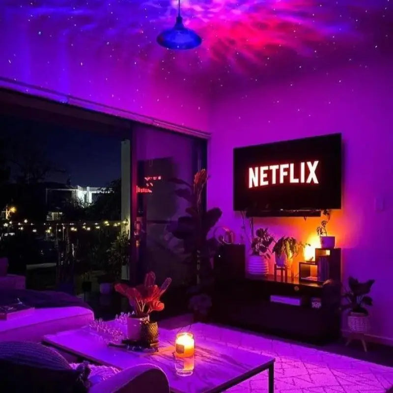 Star Projector LED Warm White 3000K Multicolour Bedroom Living Room Ceiling Night Light Remote Control Atmosphere Lamp | Thomler