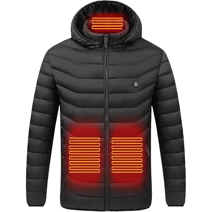 Electric Heated Puffer Jacket with 9 Heat Zones & Hood for Men & Women | Thomler