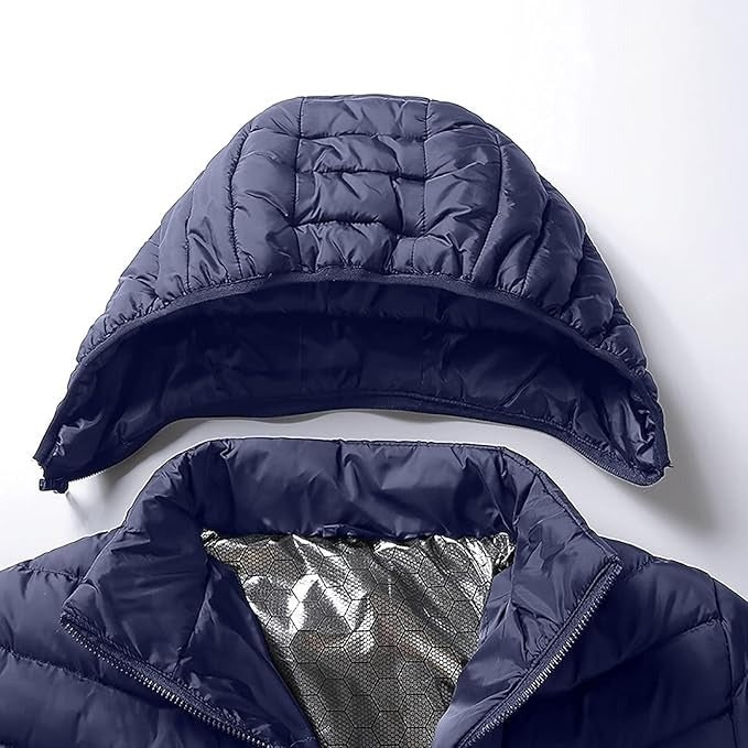 Electric Heated Puffer Jacket with 9 Heat Zones & Hood for Men & Women | Thomler