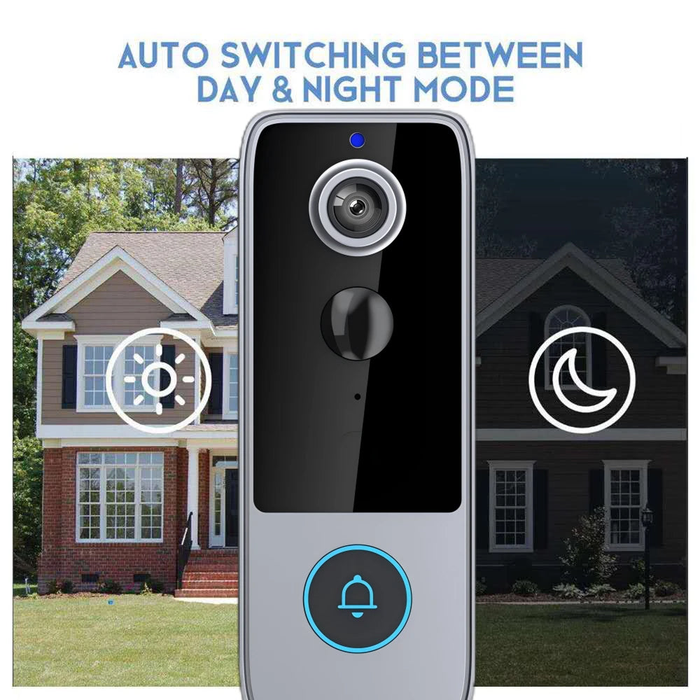 Smart Wireless Video Doorbell with HD Camera, Two-Way Talk & Motion Alerts – No Monthly Fees, Weather Resistant, Night Vision for Front | Thomler