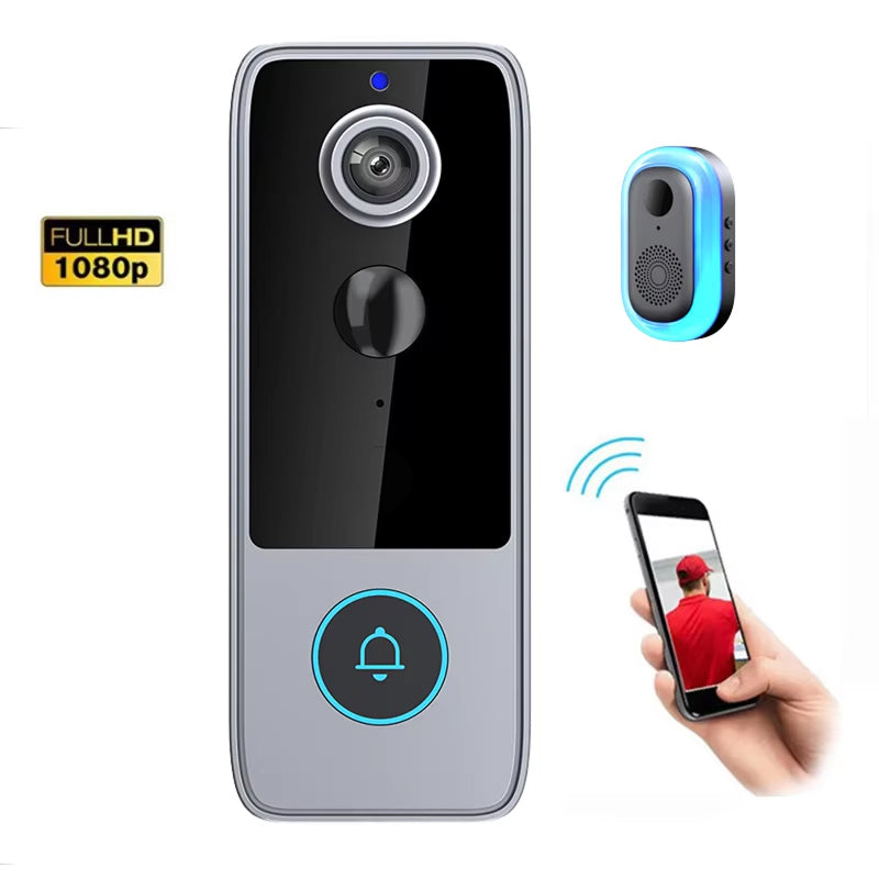 Smart Wireless Video Doorbell with HD Camera, Two-Way Talk & Motion Alerts – No Monthly Fees, Weather Resistant, Night Vision for Front | Thomler