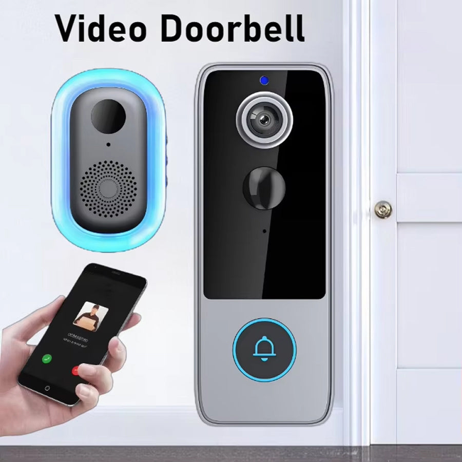 Smart Wireless Video Doorbell with HD Camera, Two-Way Talk & Motion Alerts – No Monthly Fees, Weather Resistant, Night Vision for Front | Thomler