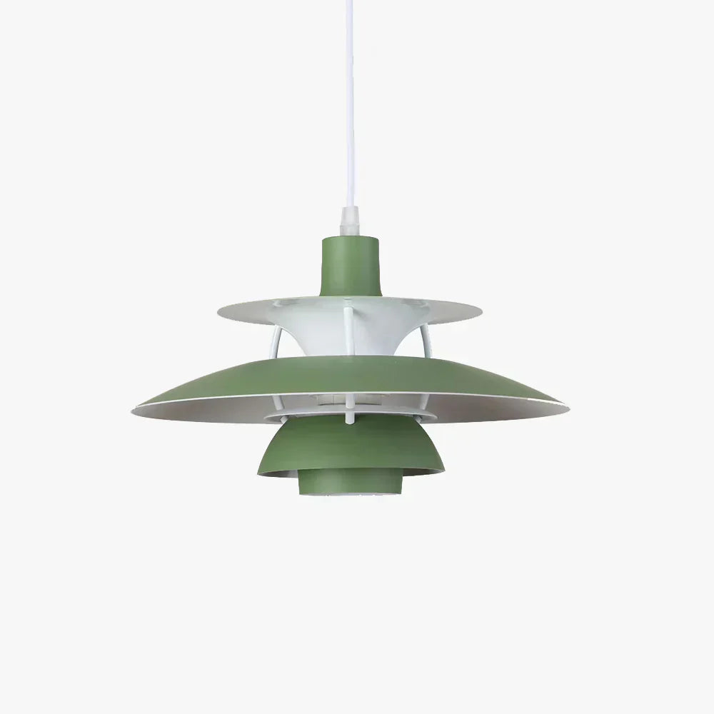 Pendant Light Metal Layered Shade E27 10W Scandinavian Dining Room Kitchen Island Hanging Ceiling Lamp | Thomler