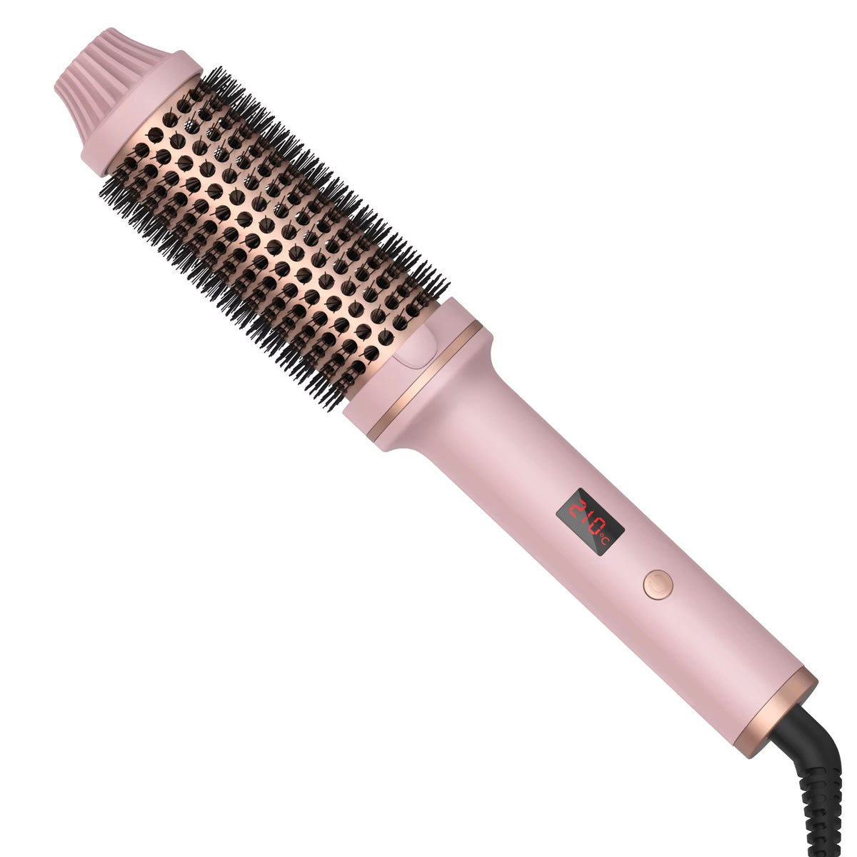 3-in-1 Heated Styling Brush with Ionic Technology for Smooth, Frizz-Free Hair – Fast Heat, 9 Temperature Levels – Multi-Function Curling & | Thomler