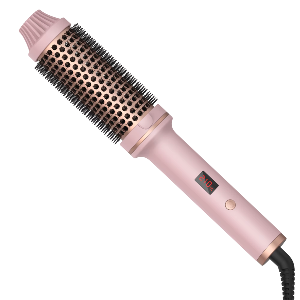 3-in-1 Heated Styling Brush with Ionic Technology for Smooth, Frizz-Free Hair – Fast Heat, 9 Temperature Levels – Multi-Function Curling & | Thomler