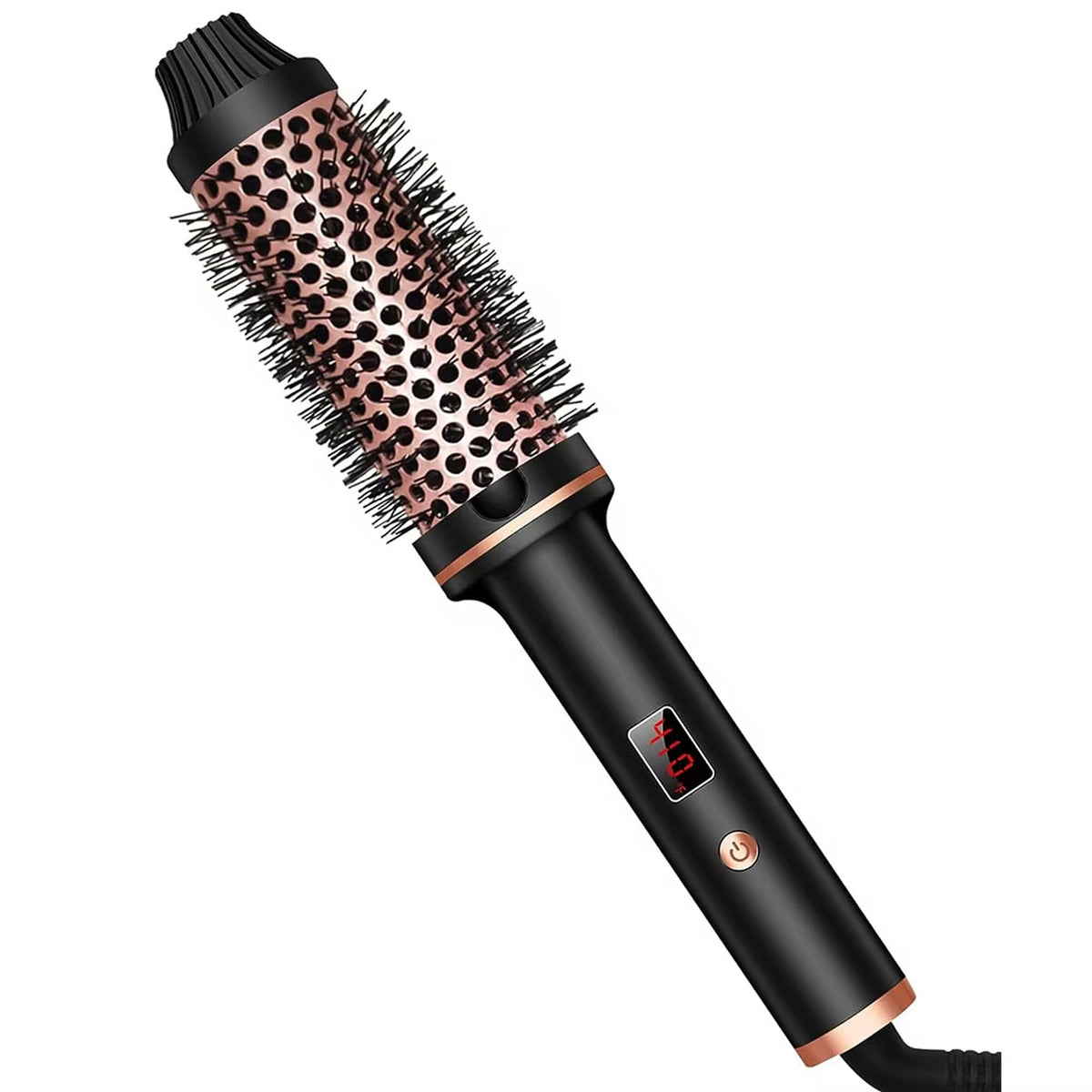 3-in-1 Heated Styling Brush with Ionic Technology for Smooth, Frizz-Free Hair – Fast Heat, 9 Temperature Levels – Multi-Function Curling & | Thomler