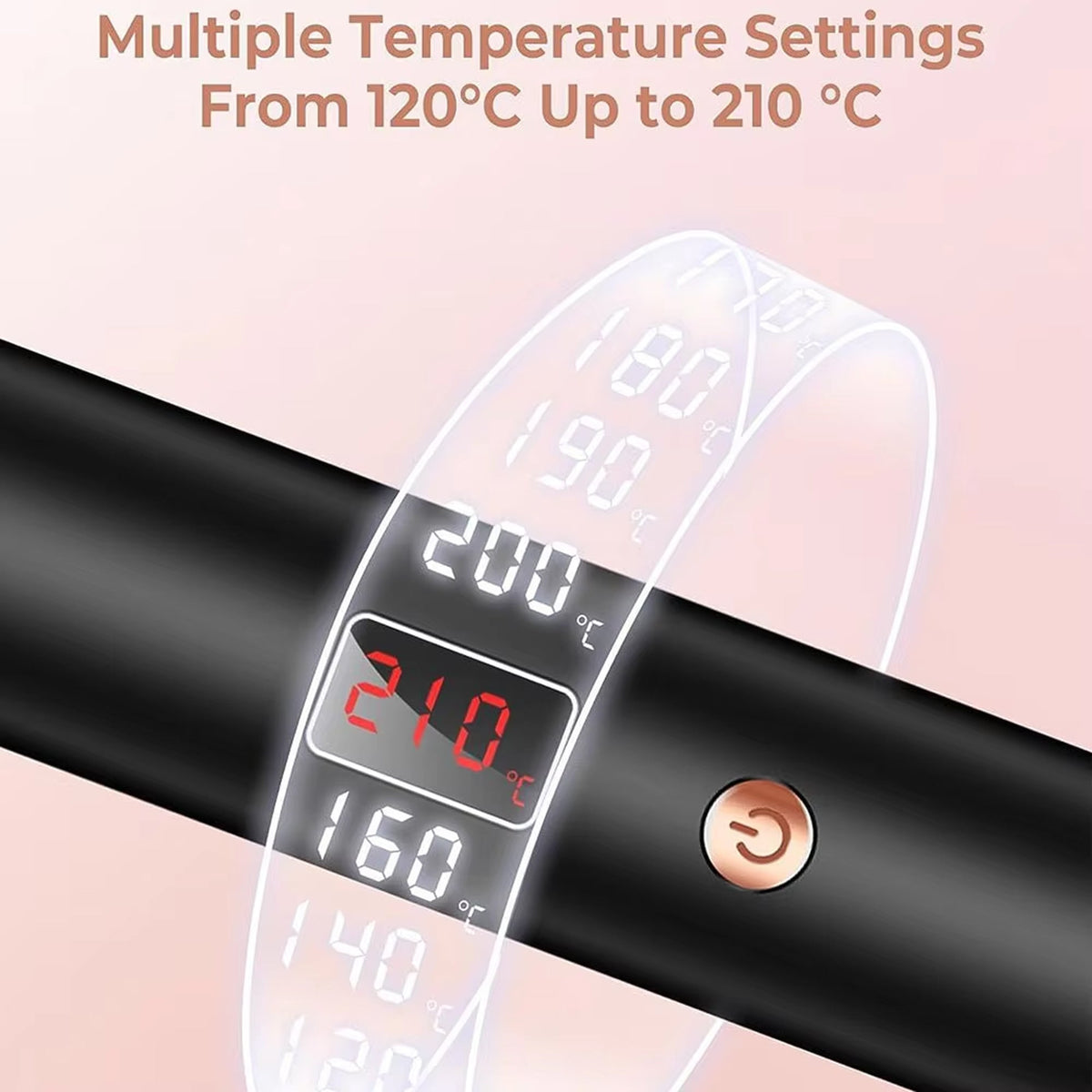 3-in-1 Heated Styling Brush with Ionic Technology for Smooth, Frizz-Free Hair – Fast Heat, 9 Temperature Levels – Multi-Function Curling & | Thomler