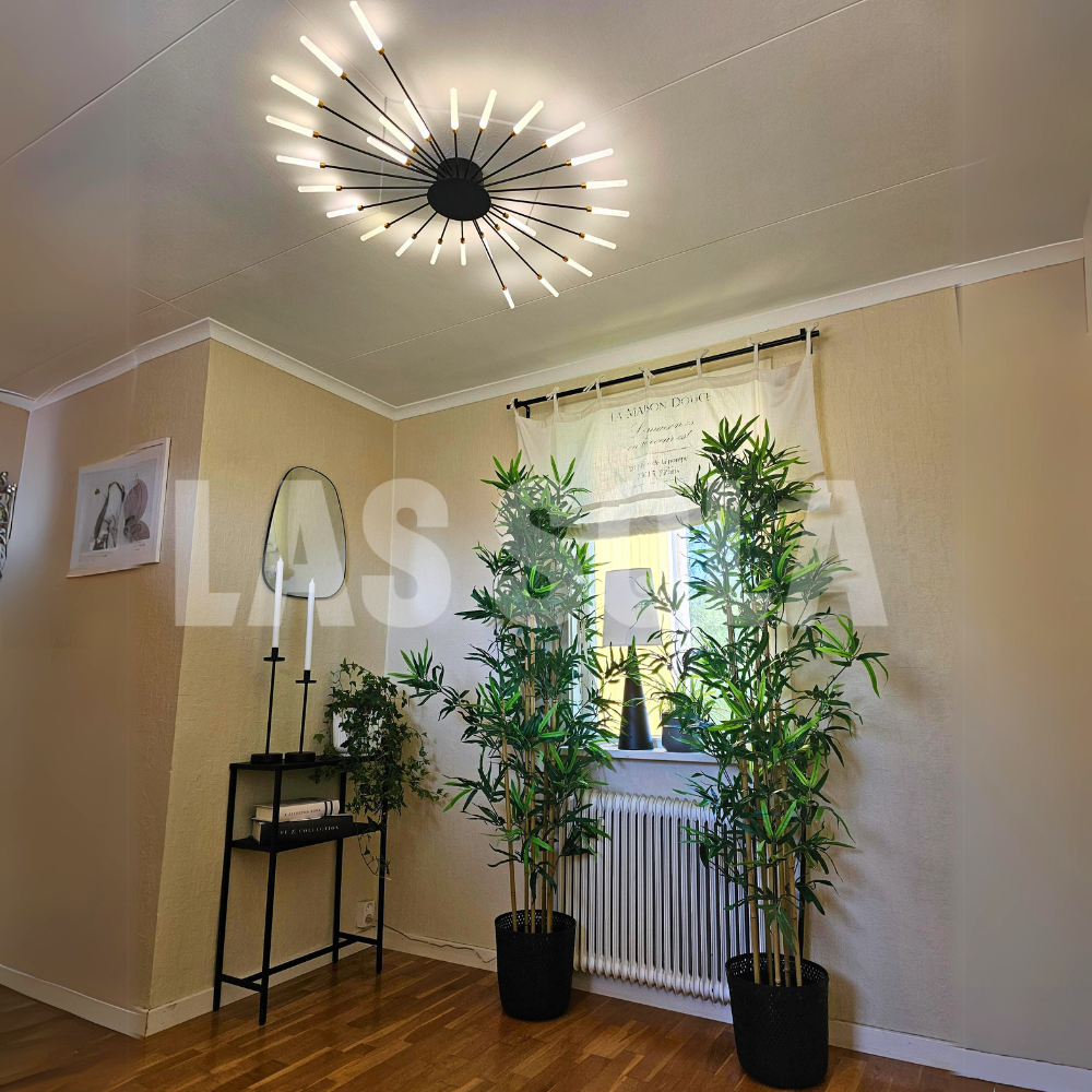 Modern Starburst LED Flush Mount Ceiling Light – Metal & Acrylic Design for Living Room, Bedroom, Dining Room | Thomler