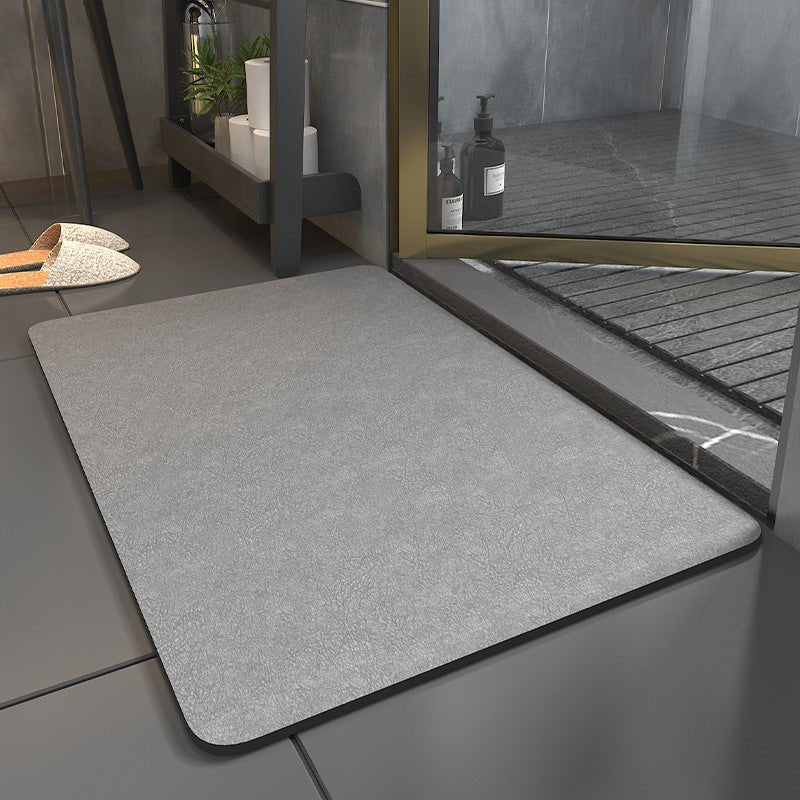 Non-Slip Bathroom Mat Quick-Dry Microfiber Shower Rug Dark Gray Light Pink Blue Green for Tub Bath Floor | Thomler