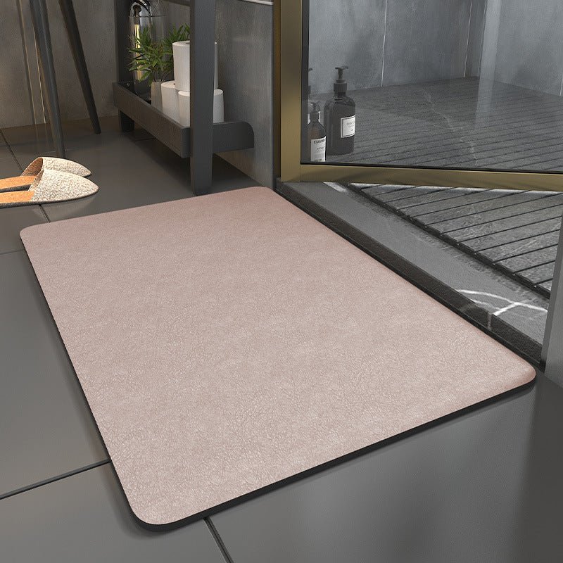 Non-Slip Bathroom Mat Quick-Dry Microfiber Shower Rug Dark Gray Light Pink Blue Green for Tub Bath Floor | Thomler