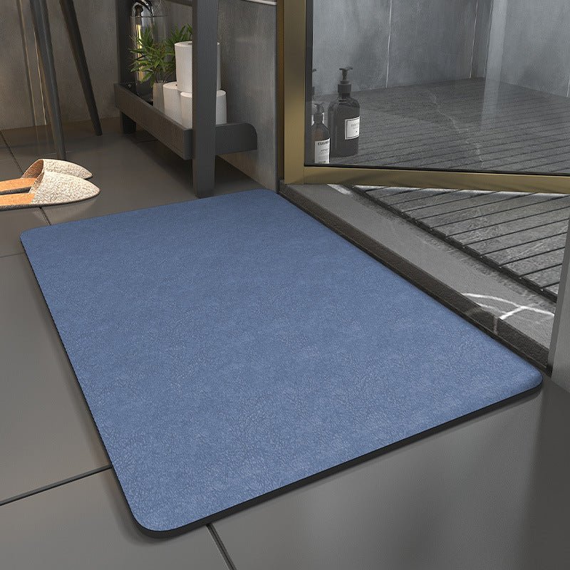 Non-Slip Bathroom Mat Quick-Dry Microfiber Shower Rug Dark Gray Light Pink Blue Green for Tub Bath Floor | Thomler