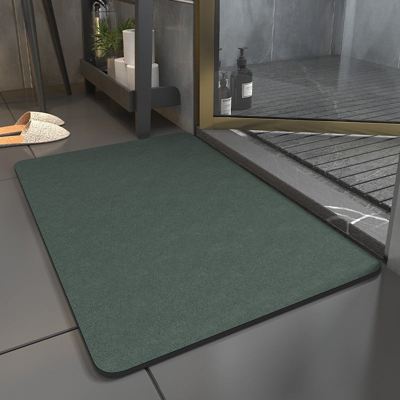 Non-Slip Bathroom Mat Quick-Dry Microfiber Shower Rug Dark Gray Light Pink Blue Green for Tub Bath Floor | Thomler