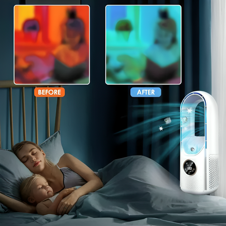 Compact Tower Fan Bladeless Design Whisper Quiet Portable USB Powered Air Circulator Cooler for Bedroom Office Desktop Home Cooling Energy E | Thomler