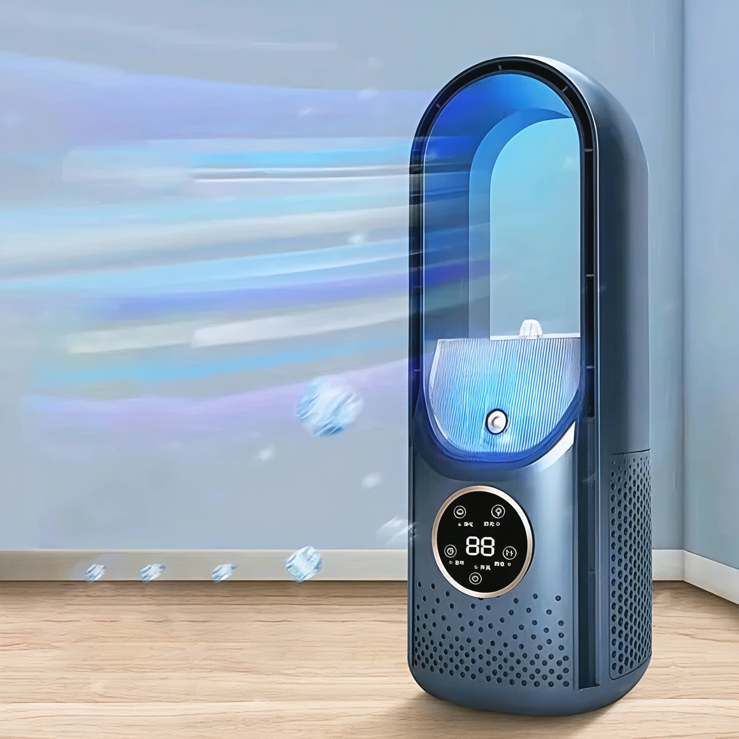 Compact Tower Fan Bladeless Design Whisper Quiet Portable USB Powered Air Circulator Cooler for Bedroom Office Desktop Home Cooling Energy E | Thomler