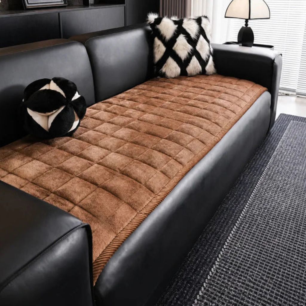Couch Protector Pad – Grip-Back Furniture Throw for Dogs & Cats – Microfiber Cushion Shield | Thomler