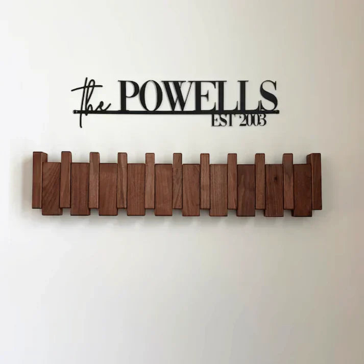 Wall-Mounted Wooden Coat Rack with Flip-Up Hooks for Entryway Hallway Bedroom Office Foyer Storage Organizer | Thomler