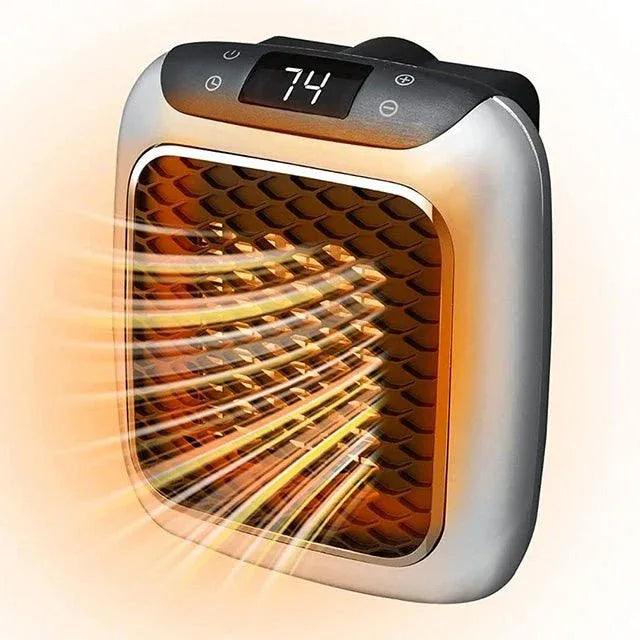 800W Ceramic Wall Outlet Space Heater with Remote Control & Timer for Bedroom, Office, Small Rooms Up to 250 Sq Ft | Thomler