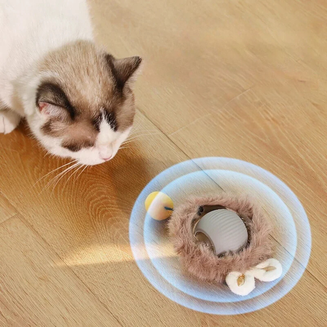 Self-Rolling Interactive Cat Toy with Wiggling Tail – USB Rechargeable Motion Toy for Indoor Cats | Thomler