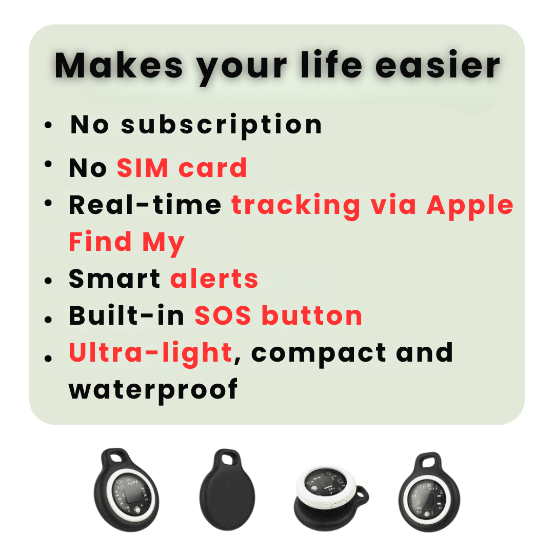 Wearable Location Monitor for Elderly Adults – Clip-On Find My Tracker with Year-Long Battery & Waterproof Housing | Thomler
