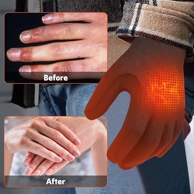 Battery-Powered Warming Glove Inserts with Controlled Heat Settings & Secure Power Pocket | Thomler