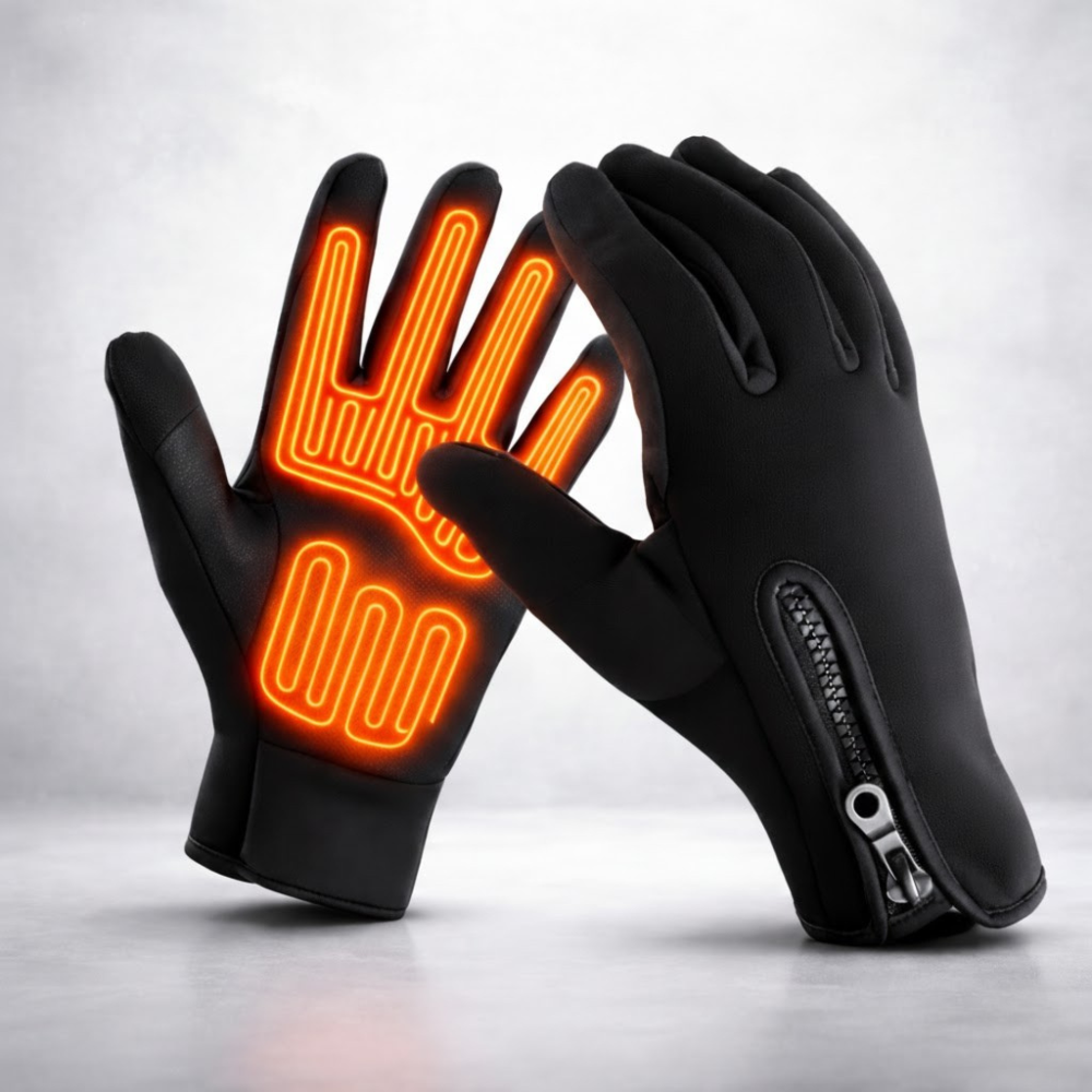 Battery-Powered Heated Gloves with Touchscreen Fingertips & Waterproof Thermal Grip for Winter Sports | Thomler