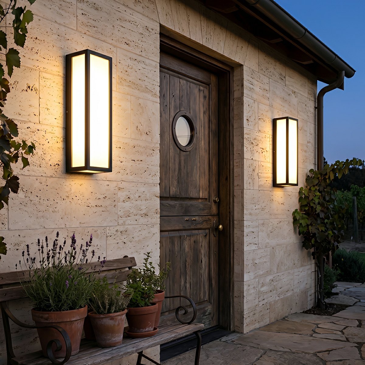 Outdoor Motion-Activated LED Wall Light – Modern Aluminum Sconce with Hardwired Install for Front Door & Patio | Thomler