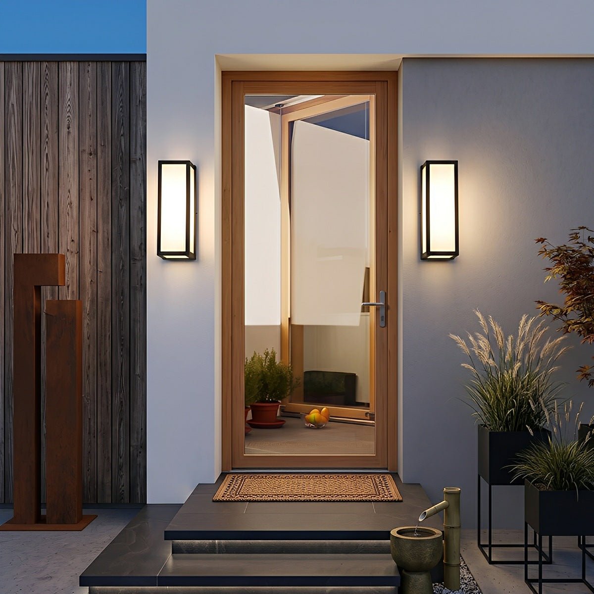 Outdoor Motion-Activated LED Wall Light – Modern Aluminum Sconce with Hardwired Install for Front Door & Patio | Thomler