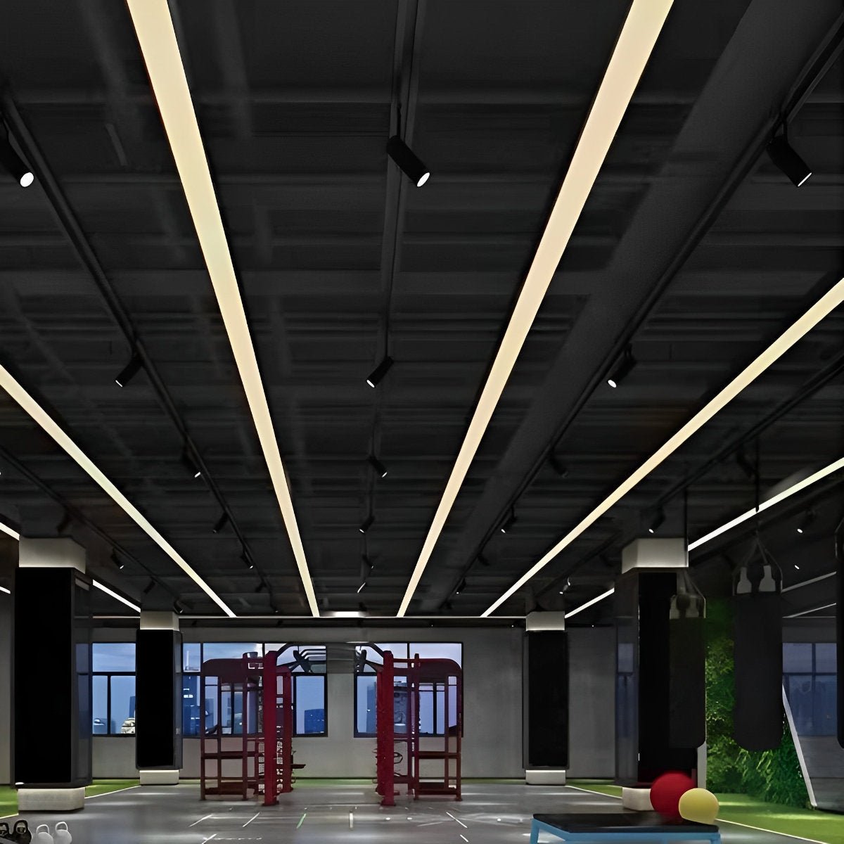 Commercial Linear LED Panel for Drop Ceiling | Office Workshop Retail Flush Mount Lighting Fixture | Hardwired Aluminum Housing | Thomler