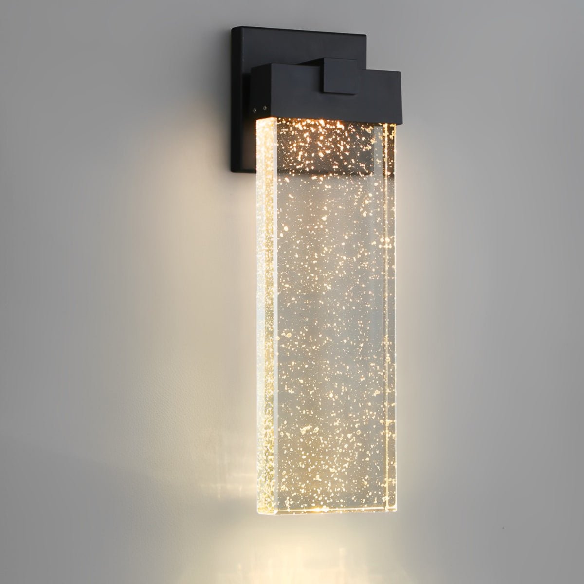 Wall Lamp Crystal LED 24W Black Outdoor Waterproof Facade Garden Entrance Lighting | Thomler