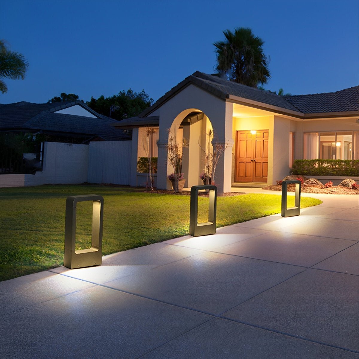 Bollard Light Aluminium 80.0 cm Black 10W Garden Driveway Pathway Outdoor LED Pedestal Lamp Waterproof Warm White | Thomler