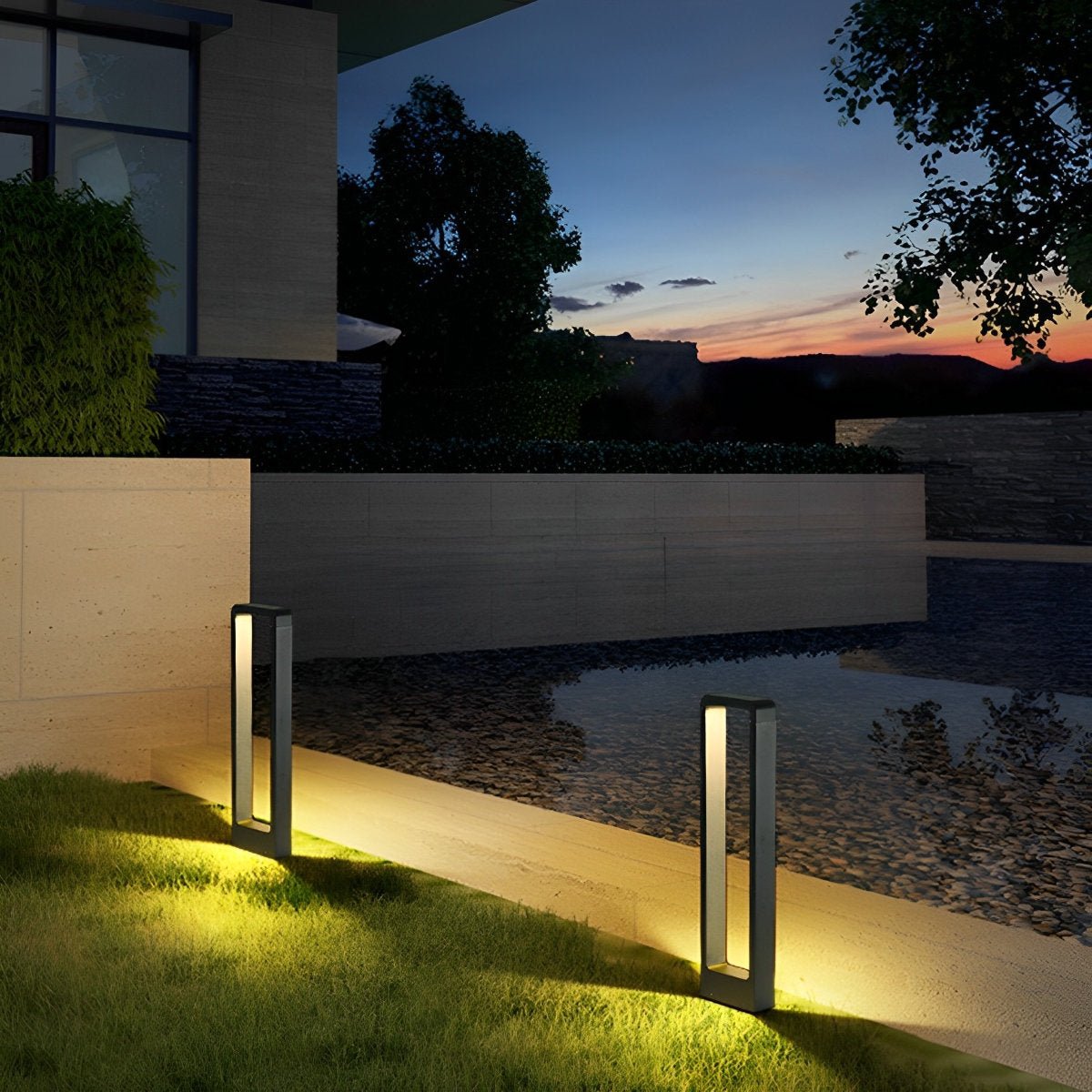 Bollard Light Aluminium 80.0 cm Black 10W Garden Driveway Pathway Outdoor LED Pedestal Lamp Waterproof Warm White | Thomler