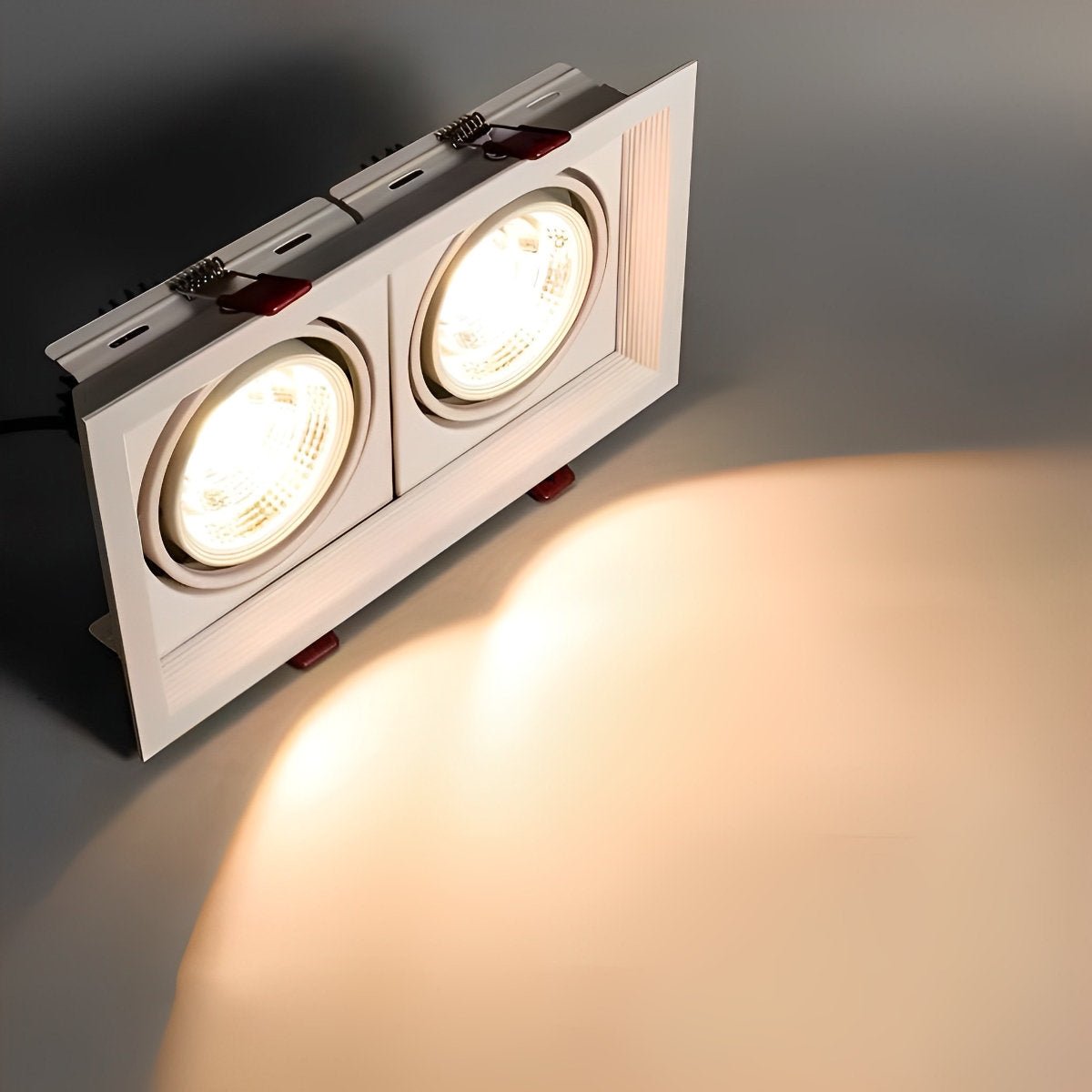 Recessed Spotlight Aluminium 23.0 cm Adjustable Dual LED Ceiling Light Kitchen TV Wall Three Colour Modes Flush Mount | Thomler