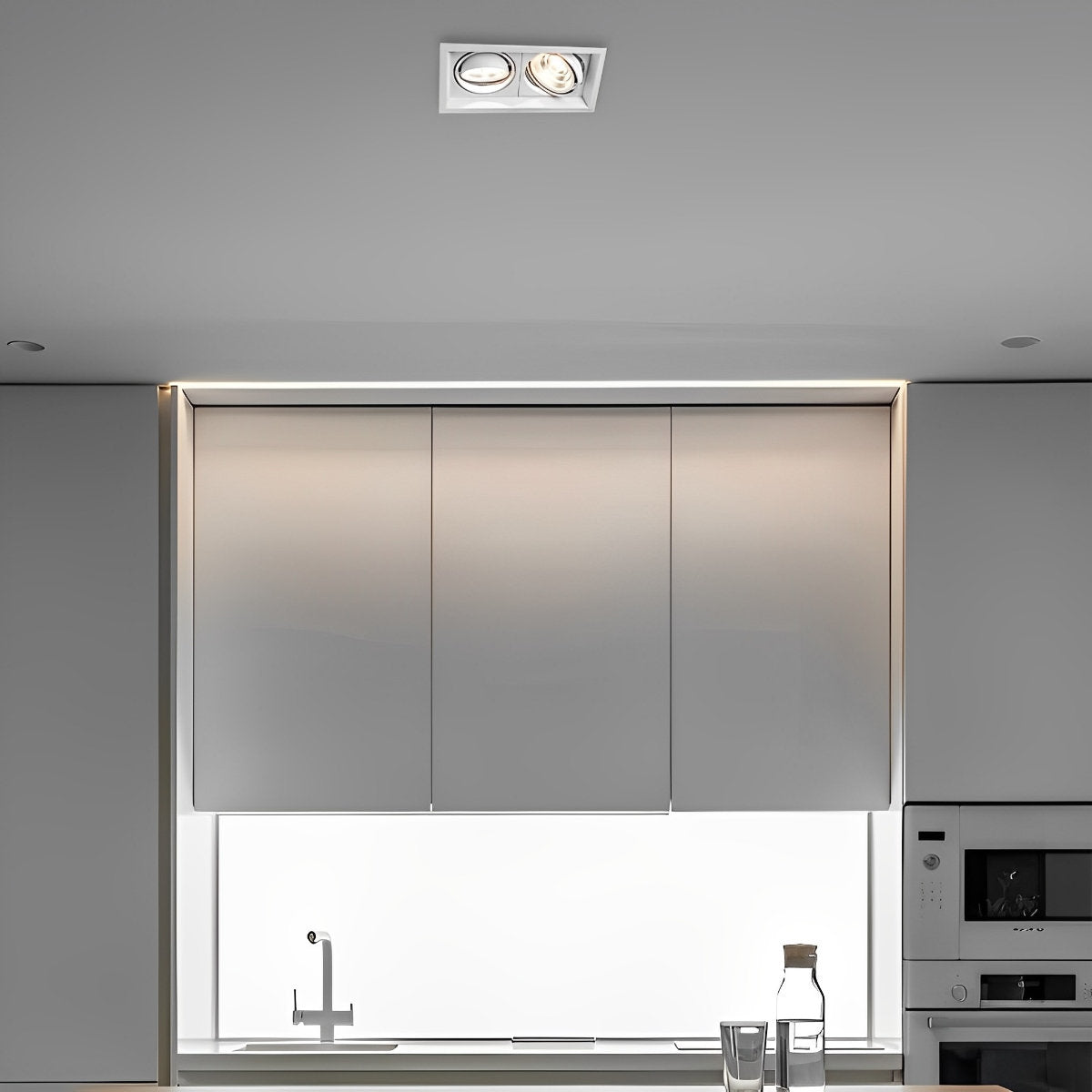 Recessed Spotlight Aluminium 23.0 cm Adjustable Dual LED Ceiling Light Kitchen TV Wall Three Colour Modes Flush Mount | Thomler