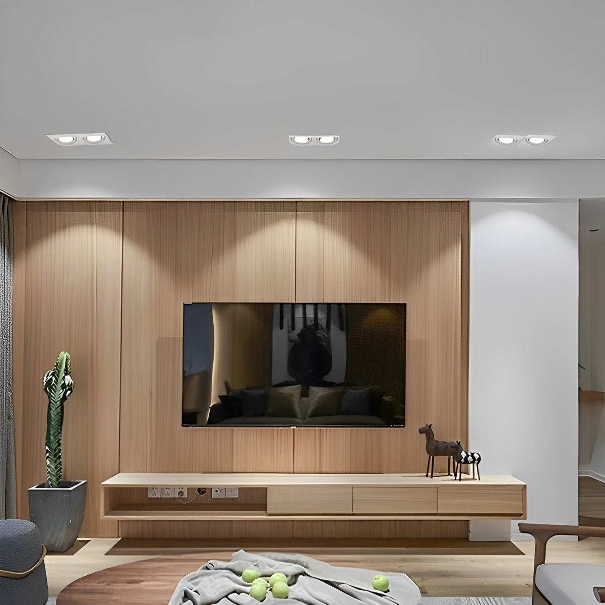 Recessed Spotlight Aluminium 23.0 cm Adjustable Dual LED Ceiling Light Kitchen TV Wall Three Colour Modes Flush Mount | Thomler