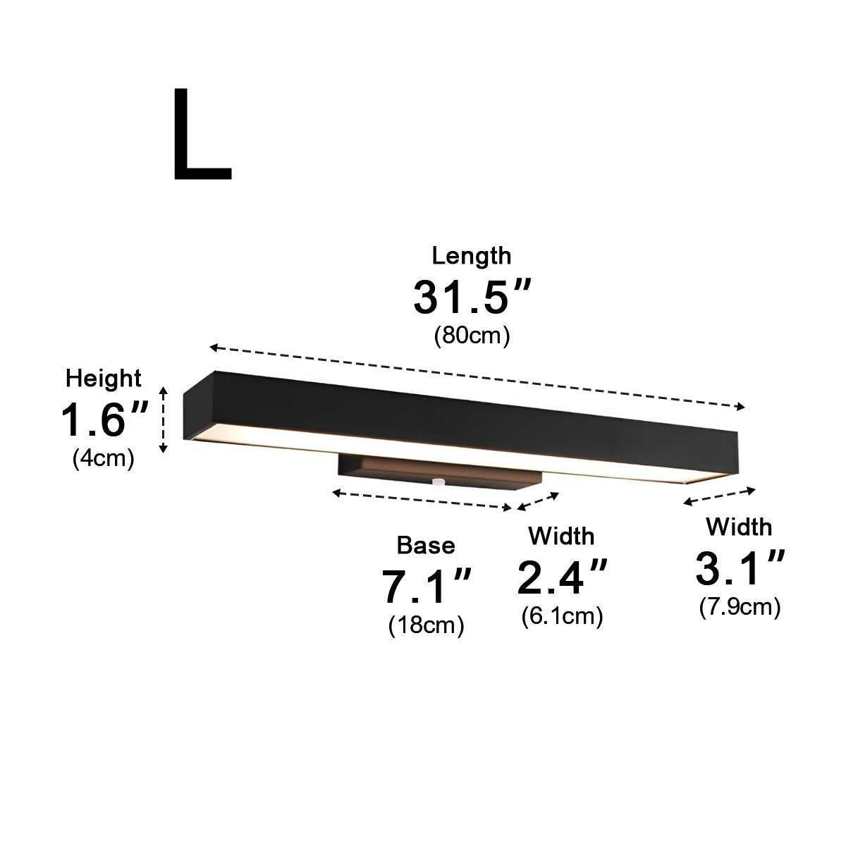 Wall Lamp Stainless Steel 12.6 in Black Outdoor Entrance LED Light Modern Minimalist Exterior Lighting | Thomler