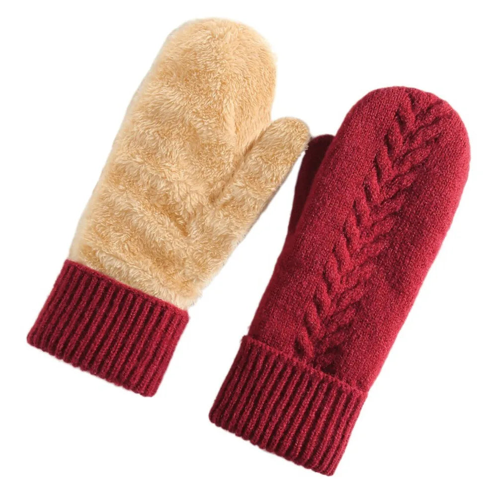 Cozy Knit Winter Gloves with Soft Insulation & Foldable Cuffs for Women | Thomler