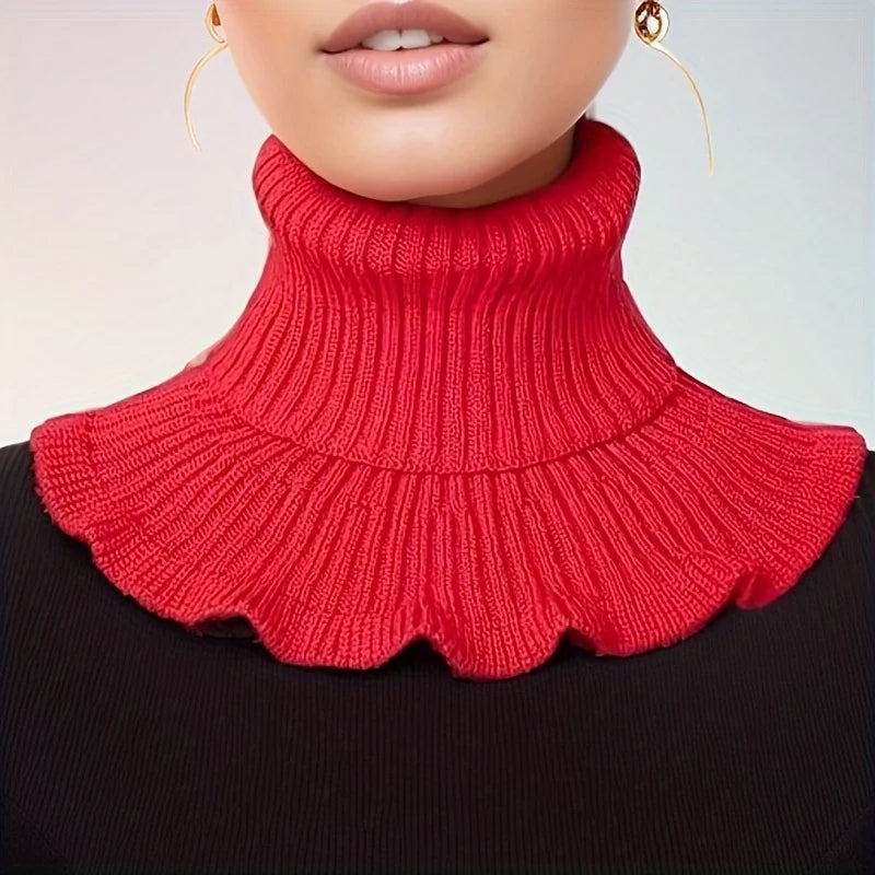 Faux Cashmere Turtleneck Collar Wrap – Soft Detachable Neck Warmer for Layering & Cold Weather Style | Thomler