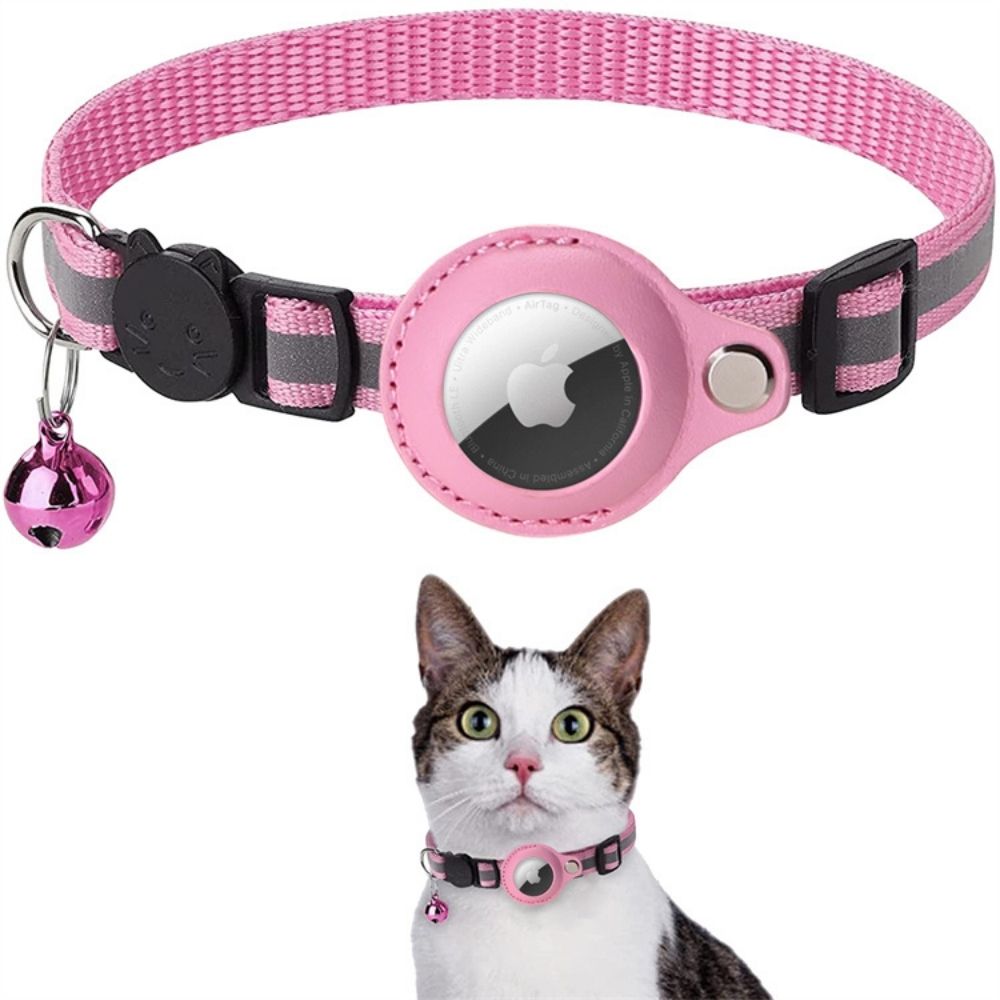 Adjustable Cat Collar with Tracker Pocket & Reflective Stitching for Night Safety | Breakaway Buckle | Thomler