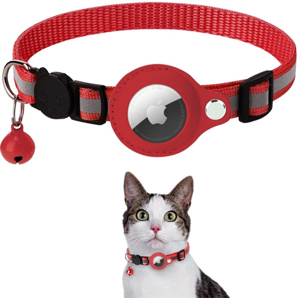 Adjustable Cat Collar with Tracker Pocket & Reflective Stitching for Night Safety | Breakaway Buckle | Thomler