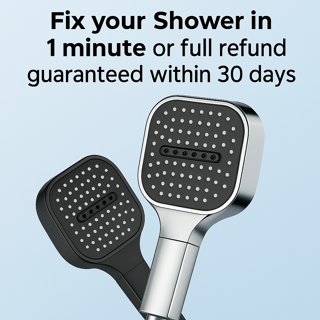 Shower Head with Built-In Water Filter & Adjustable Multi-Spray Modes for Softer Skin & Hair Care | Thomler
