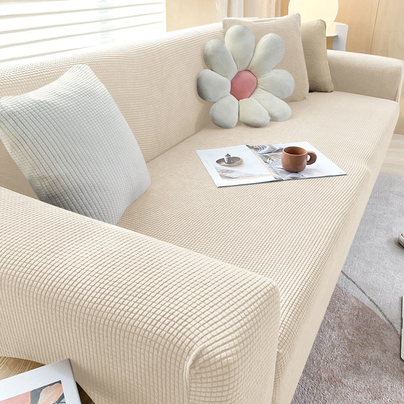 Stretch Sofa Cover Slipcover with Non-Slip Foam Strips for Living Room Furniture Protection | Thomler