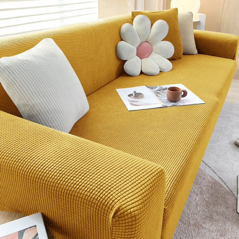 Stretch Sofa Cover Slipcover with Non-Slip Foam Strips for Living Room Furniture Protection | Thomler