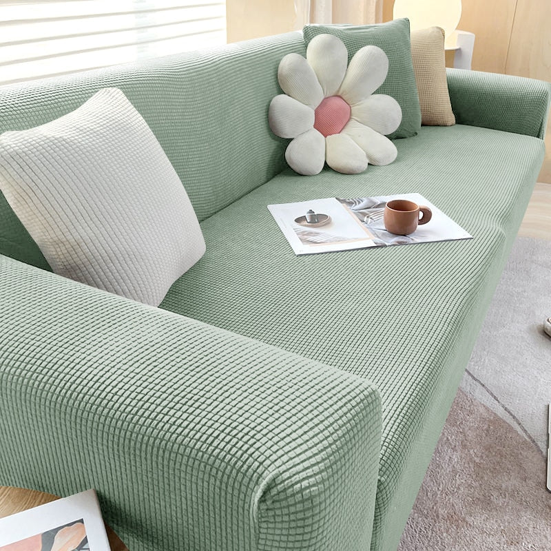 Stretch Sofa Cover Slipcover with Non-Slip Foam Strips for Living Room Furniture Protection | Thomler