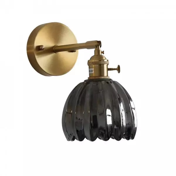 Wall Lamp Glass Tulip Shade 12.0 cm Vintage Bedroom Hallway Decorative Sconce Atmospheric Retro Accent Lighting | Thomler