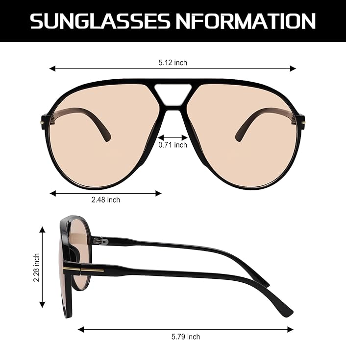Square Aviator Sunglasses UV400 Protection Unisex Lightweight Retro Eyewear for Men Women Outdoor Beach Driving Everyday Style | Thomler