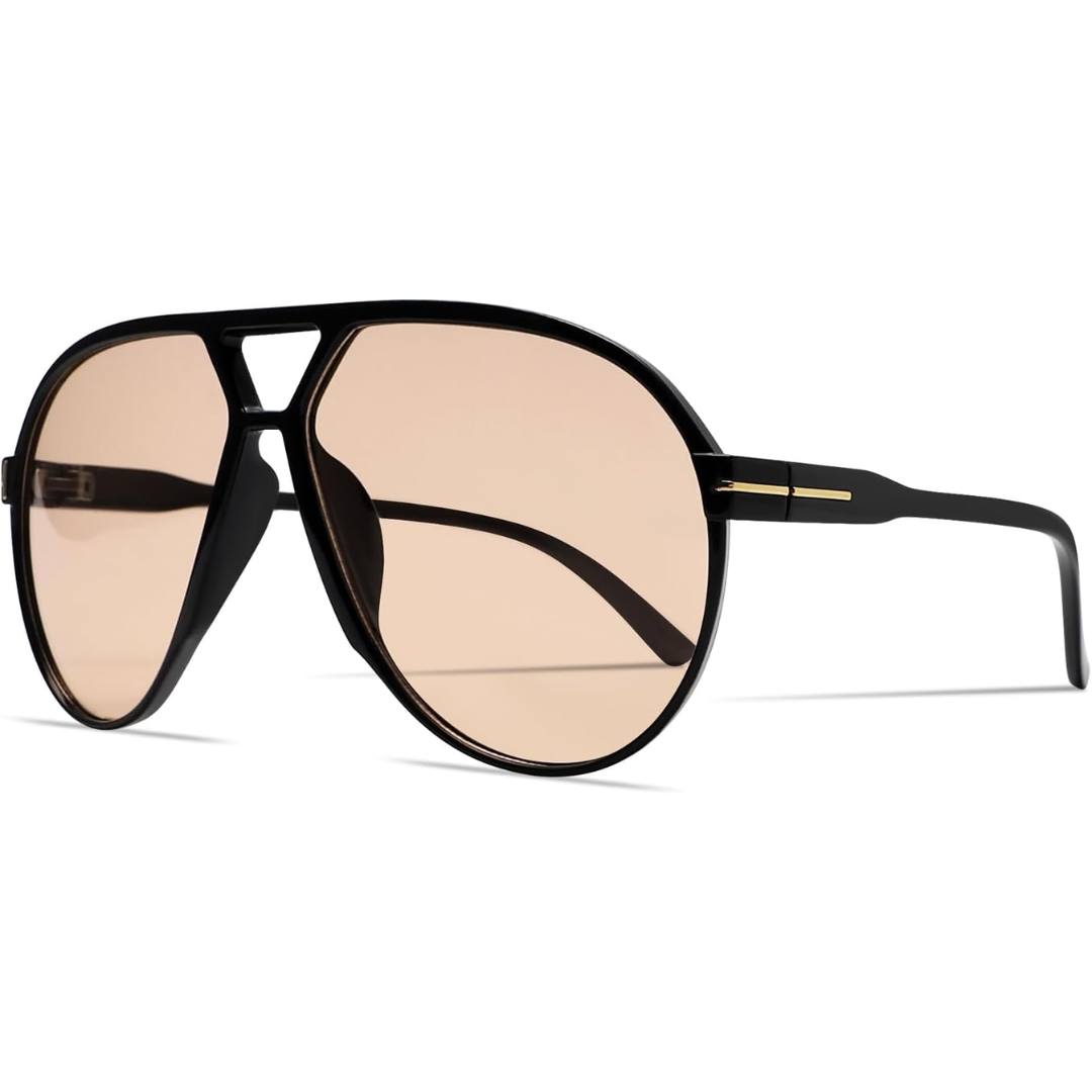 Square Aviator Sunglasses UV400 Protection Unisex Lightweight Retro Eyewear for Men Women Outdoor Beach Driving Everyday Style | Thomler