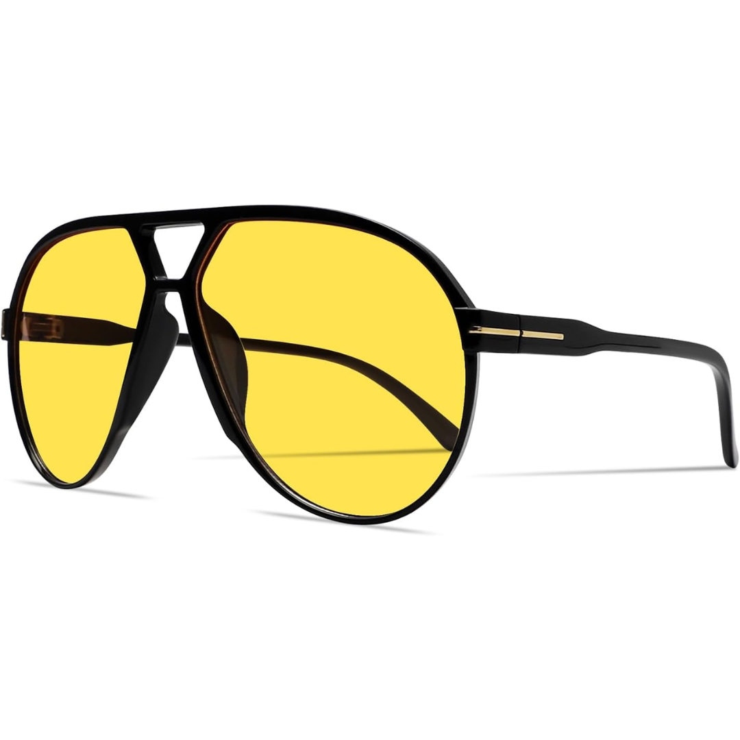 Square Aviator Sunglasses UV400 Protection Unisex Lightweight Retro Eyewear for Men Women Outdoor Beach Driving Everyday Style | Thomler