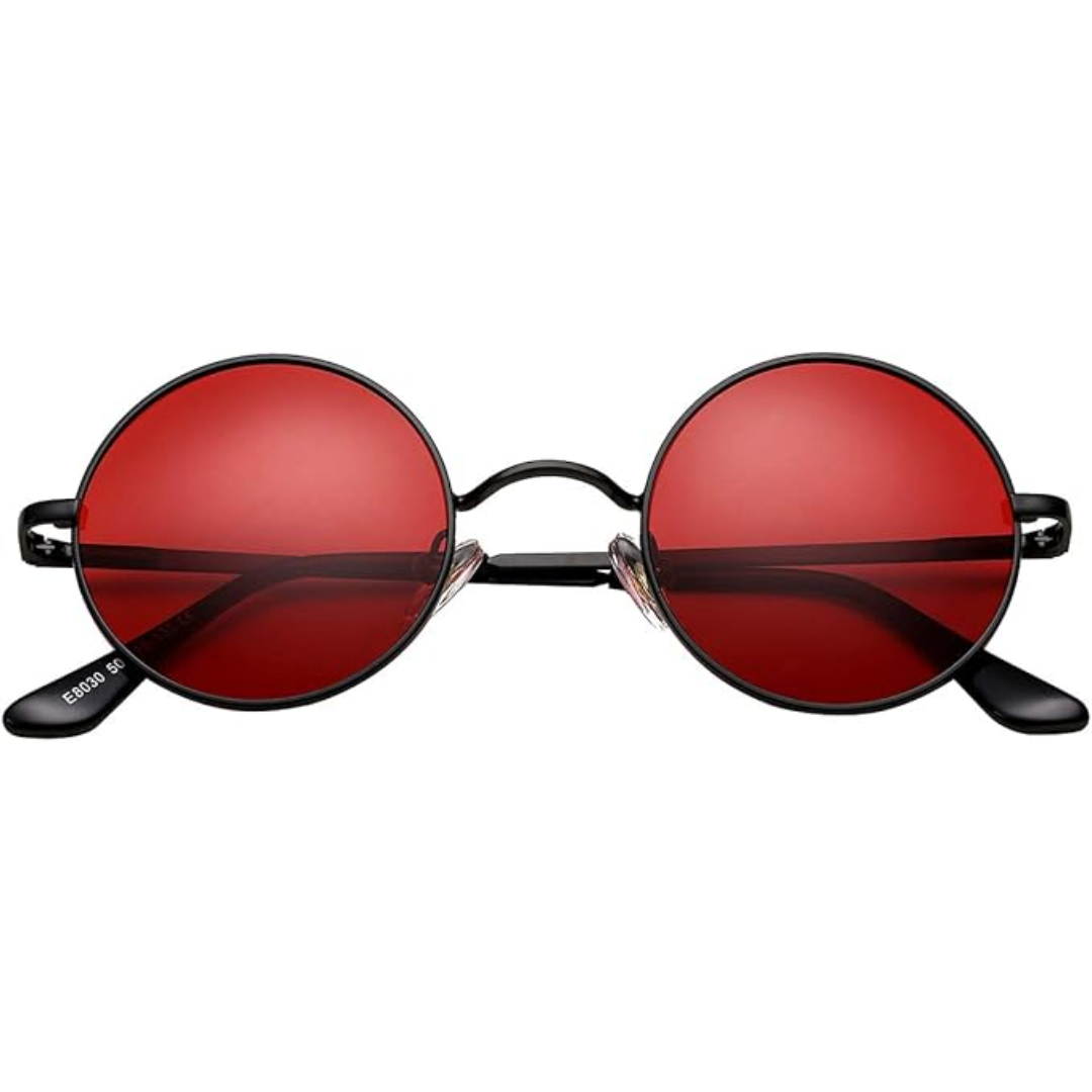 Circle Frame Polarized Sunglasses Anti-Glare UV Protection Vintage Round Eyewear for Outdoor Beach Festival Everyday Wear Men Women | Thomler