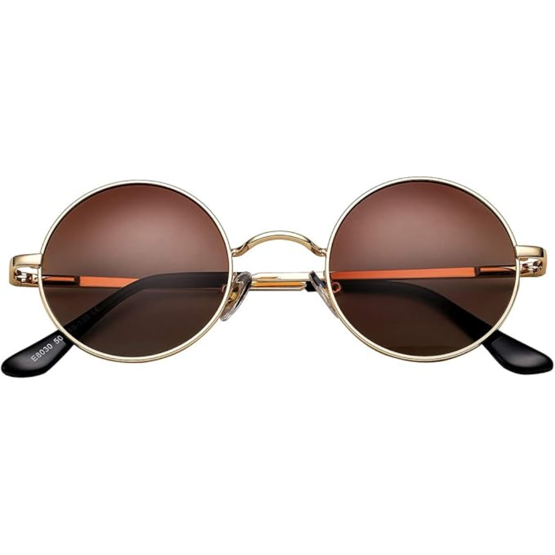 Circle Frame Polarized Sunglasses Anti-Glare UV Protection Vintage Round Eyewear for Outdoor Beach Festival Everyday Wear Men Women | Thomler