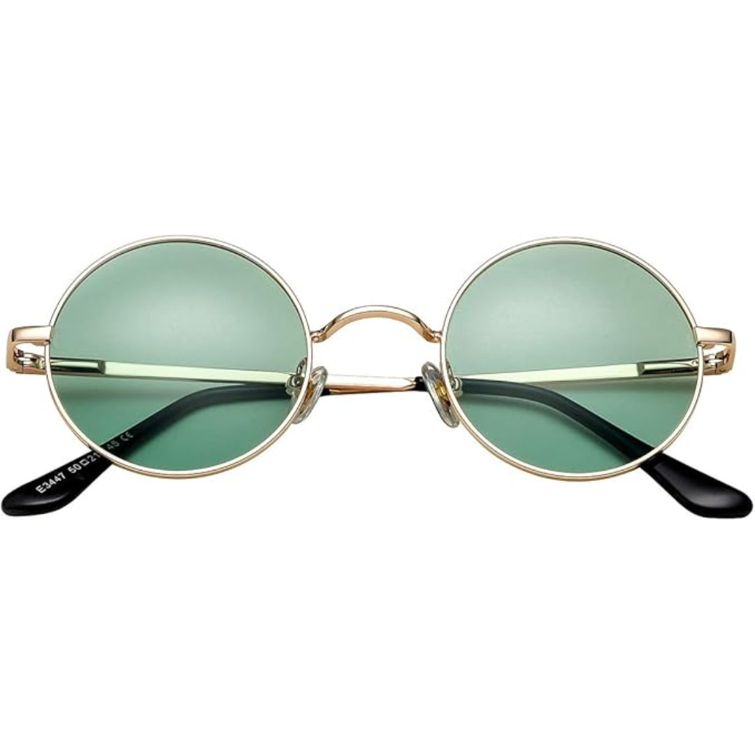 Circle Frame Polarized Sunglasses Anti-Glare UV Protection Vintage Round Eyewear for Outdoor Beach Festival Everyday Wear Men Women | Thomler